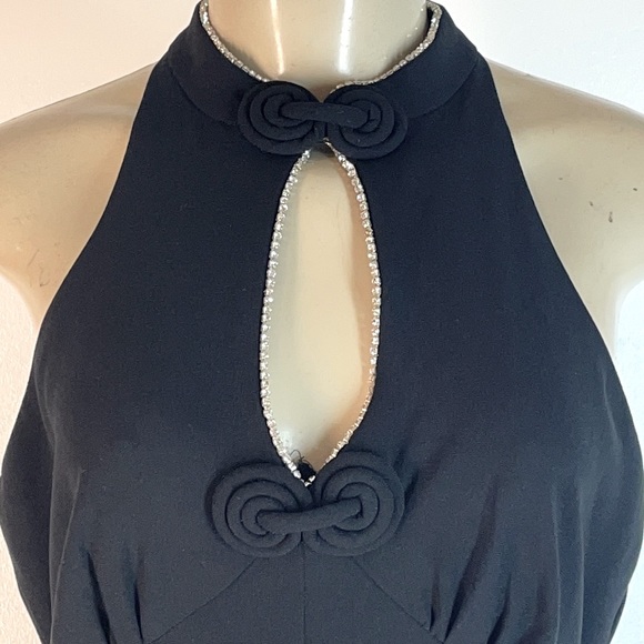 Julie Brown Malin Maxi Dress Bow Tie Black 2 - Picture 2 of 5
